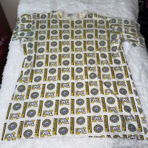 Vintage 90s Michigan Wolverines All Over Print‎ OSFA T Shirt made in USA